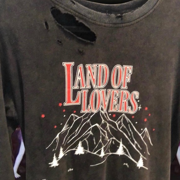 💵SOLD💵 NWT Somedays Lovin Land of Lovers Graphic Distressed Grunge T-Shirt Dress - Picture 4 of 5